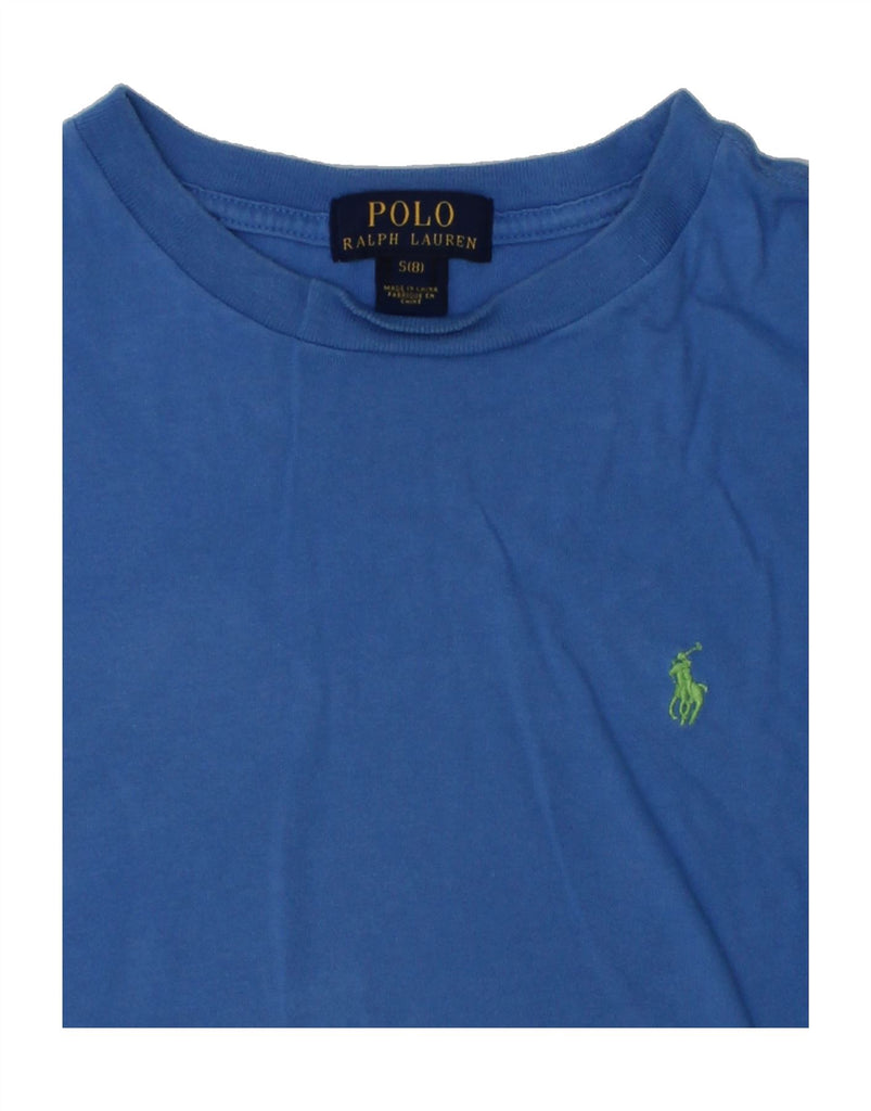 POLO RALPH LAUREN Boys T-Shirt Top 7-8 Years Small Blue Cotton | Vintage Polo Ralph Lauren | Thrift | Second-Hand Polo Ralph Lauren | Used Clothing | Messina Hembry 