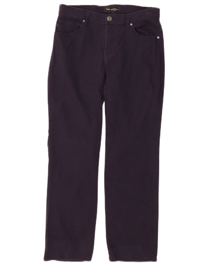 Lee Womens Mid Rise Relaxed Fit Straight Jeans W30 L28 Purple