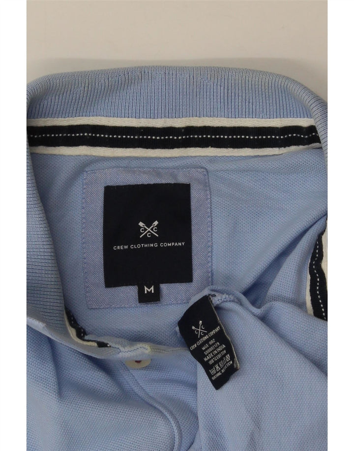 CREW CLOTHING Mens Polo Shirt Medium Blue Cotton