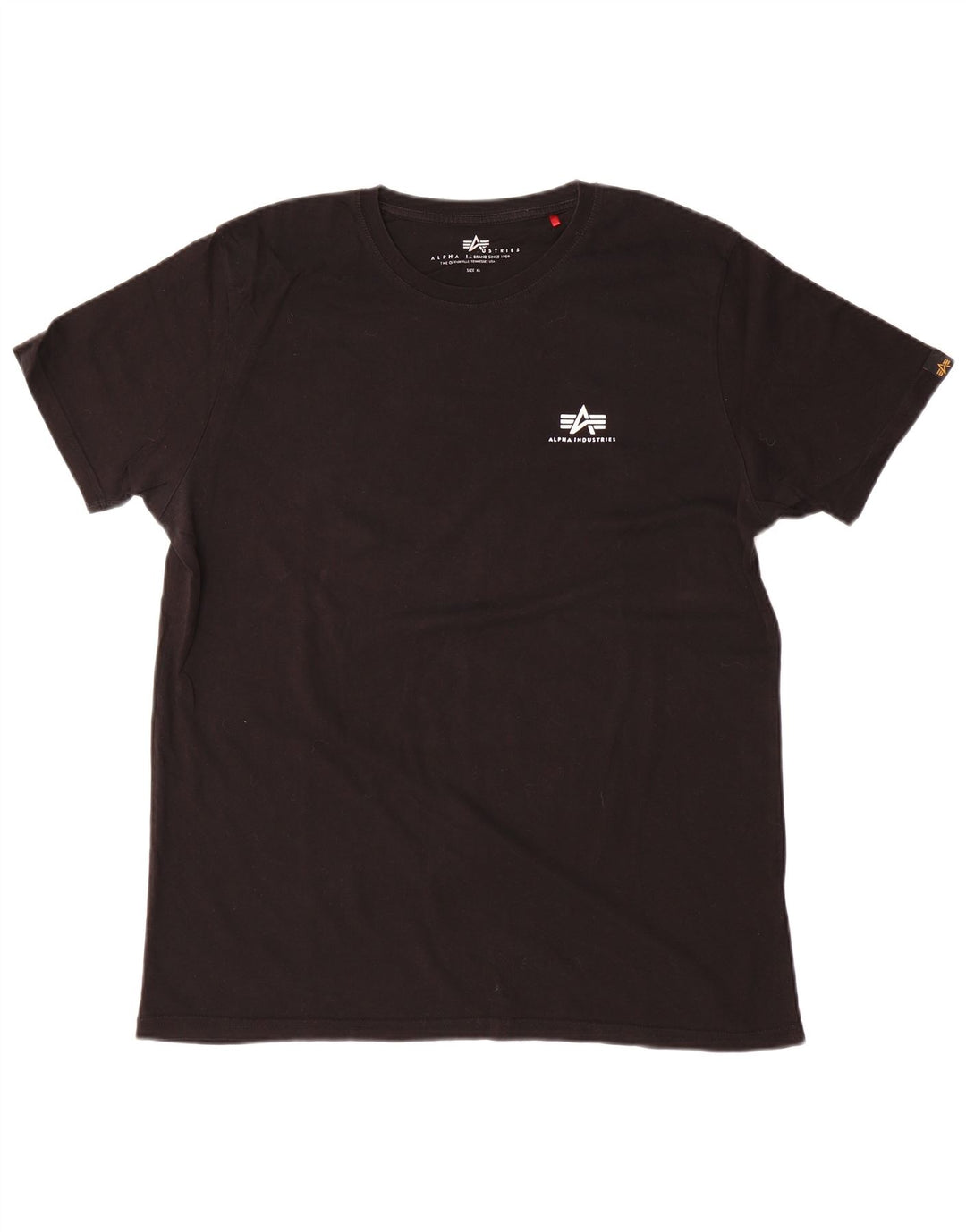 Alpha Industries Mens T-Shirt Top XL Black Cotton
