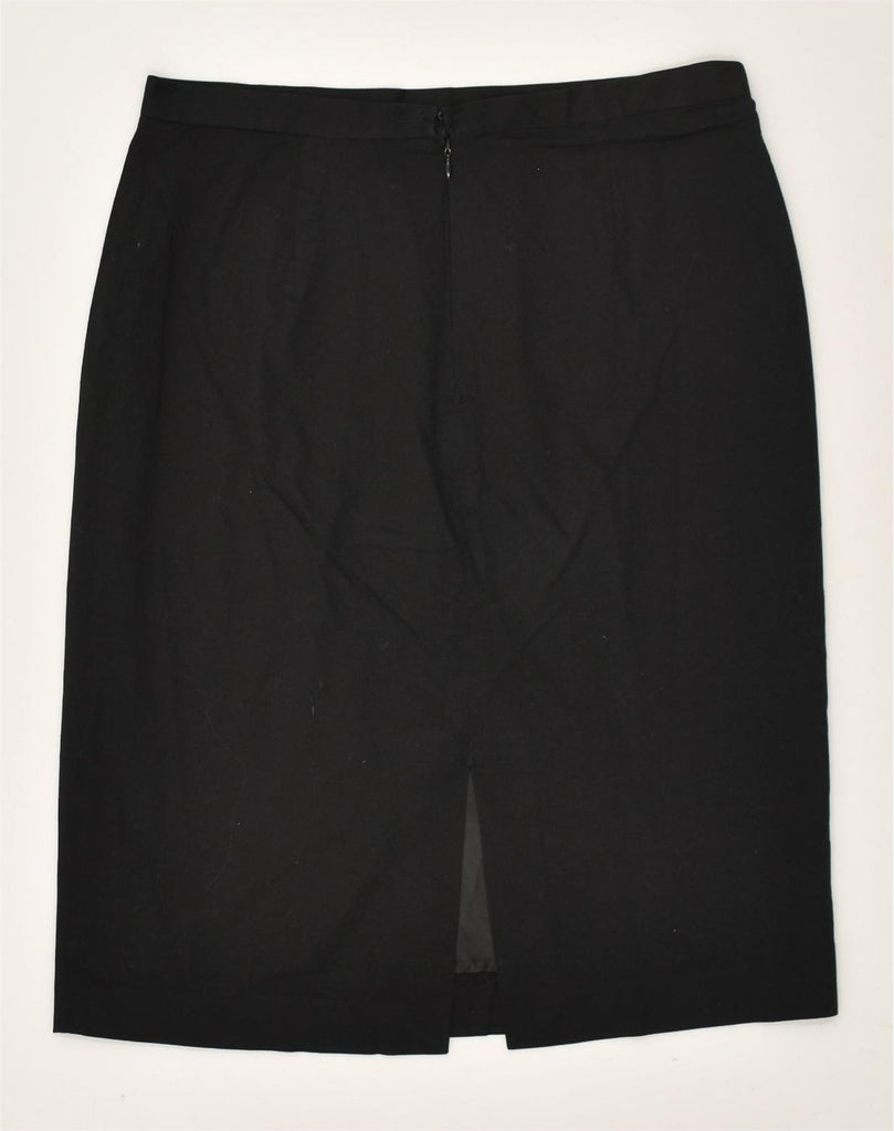 ANDREA MARE Womens Straight Skirt IT 44 Medium W28 Black Cotton | Vintage Andrea Mare | Thrift | Second-Hand Andrea Mare | Used Clothing | Messina Hembry 