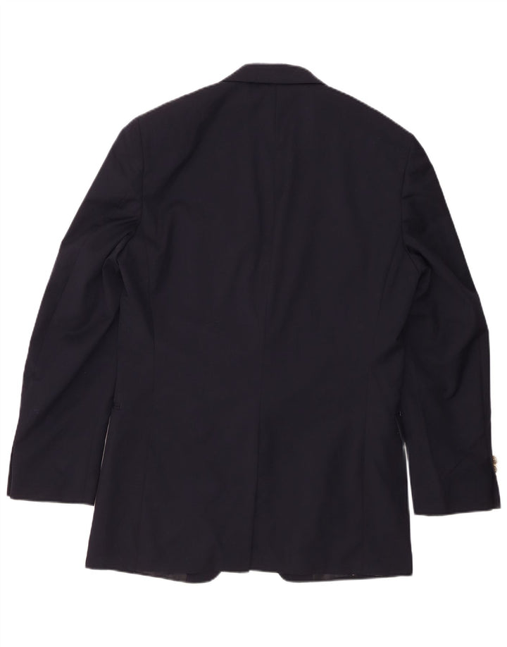 Chaps Mens Longline 2 Button Blazer Jacket UK 38 Medium Navy Blue Wool