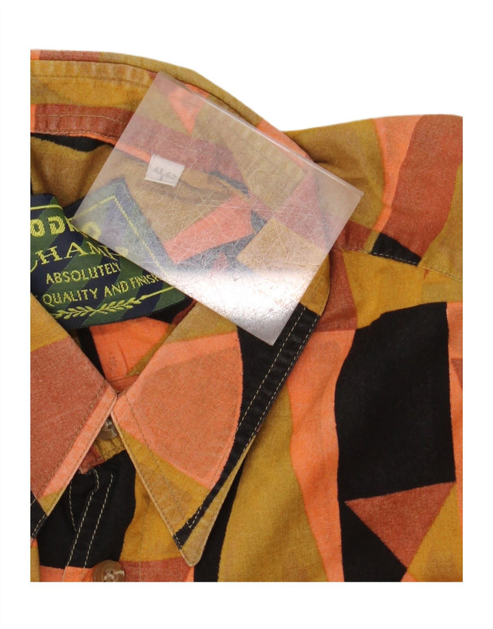 RODRIGO Mens Short Sleeve Shirt Size 41/42 Large Multicoloured Geometric