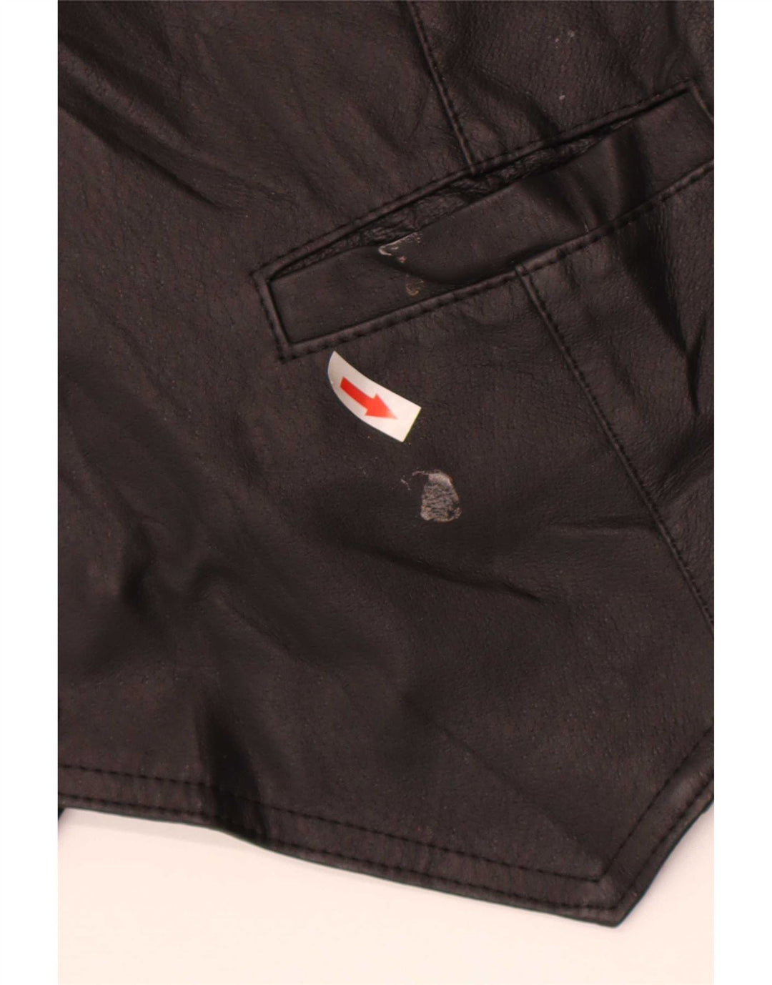 John F Gee Mens Leather Waistcoat Large Black