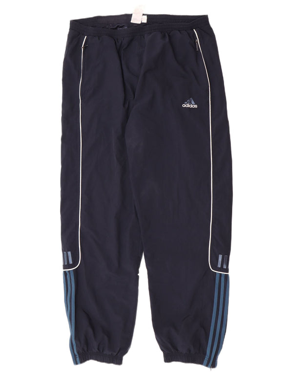 Adidas Mens Tracksuit Trousers Joggers IT 46/48 XL  Navy Blue Polyester