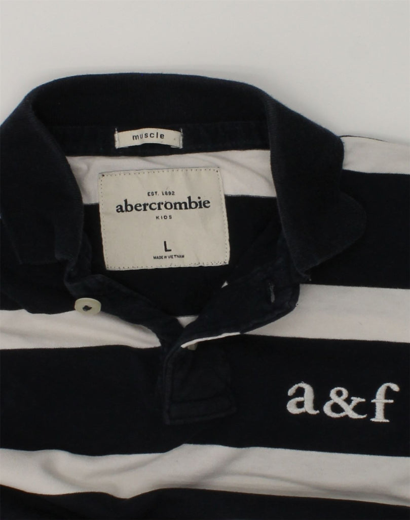 ABERCROMBIE & FITCH Boys Muscle Polo Shirt 15-16 Years Large Navy Blue | Vintage Abercrombie & Fitch | Thrift | Second-Hand Abercrombie & Fitch | Used Clothing | Messina Hembry 