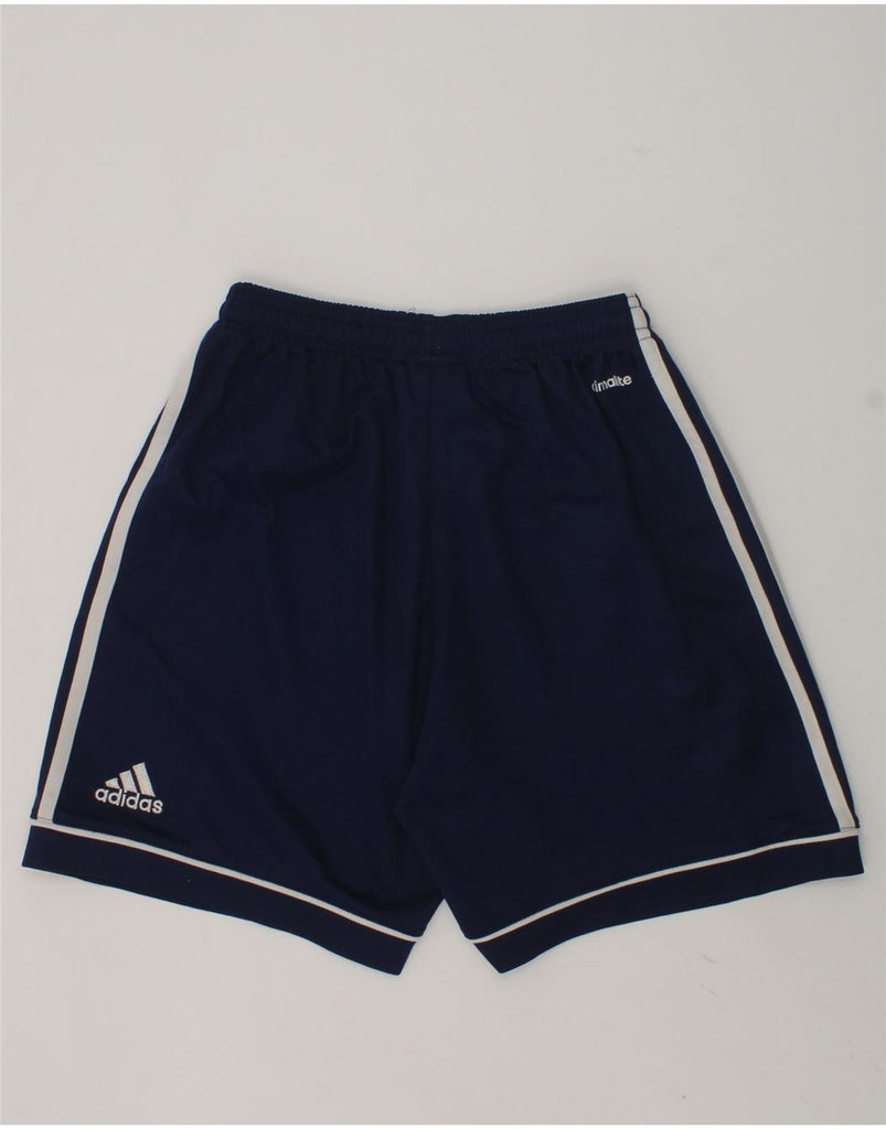 ADIDAS Boys Sport Shorts 11-12 Years Navy Blue Polyester | Vintage Adidas | Thrift | Second-Hand Adidas | Used Clothing | Messina Hembry 