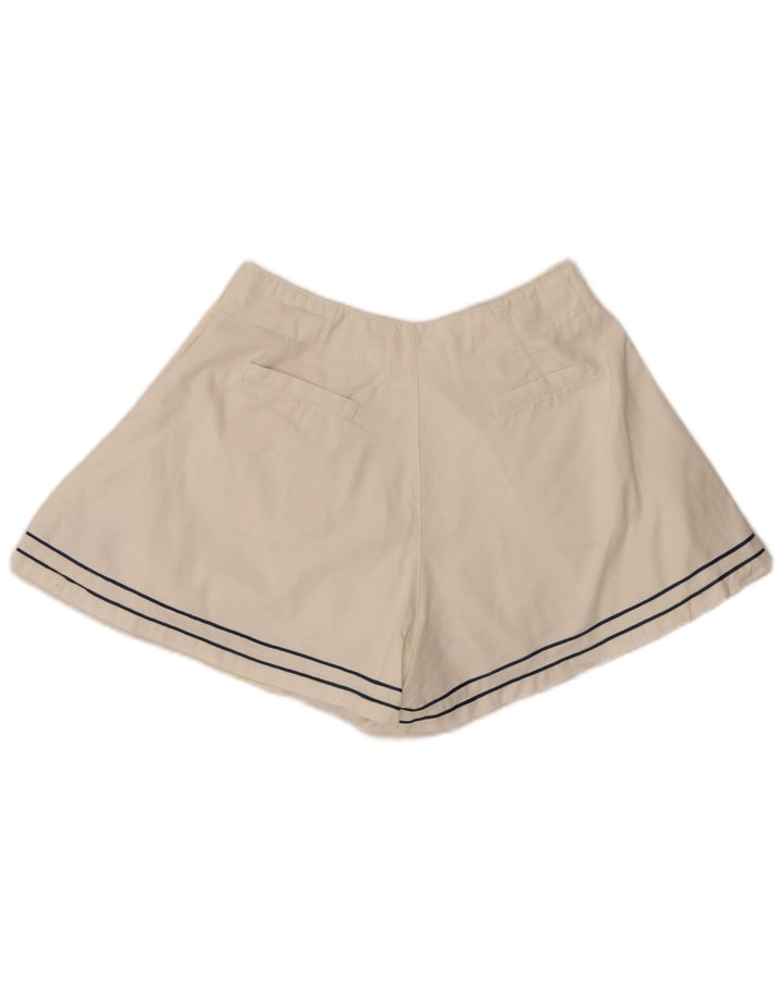 Vintage Womens Casual Shorts Medium W28  Off White Cotton