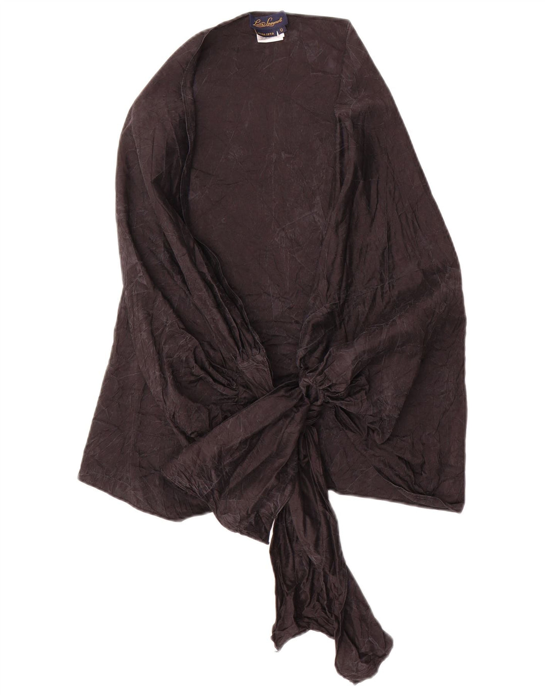 Luisa Spagnoli Womens Wrap Poncho Cardigan Top One Size Black Silk