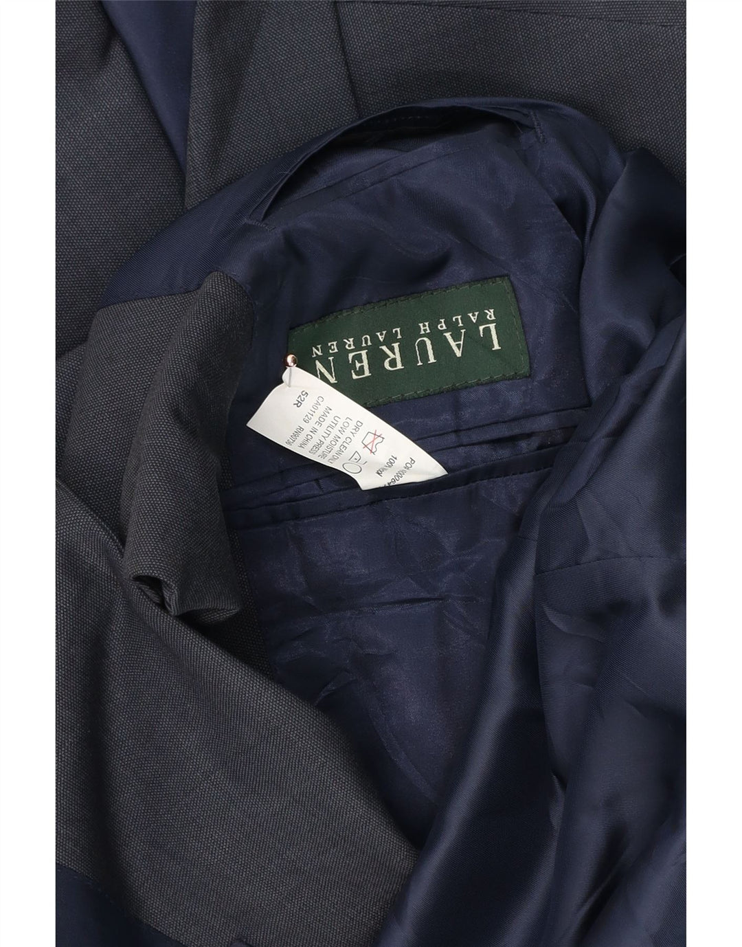 Ralph Lauren Mens 2 Button Blazer Jacket IT 52 XL Navy Blue Wool