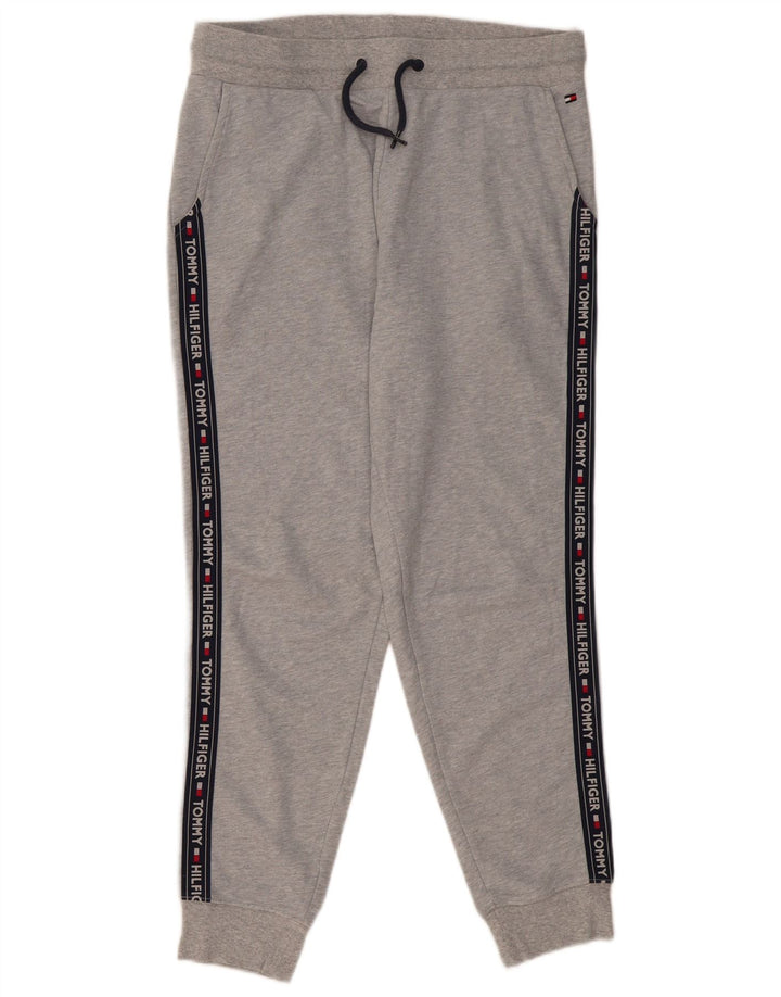Tommy Hilfiger Womens Tracksuit Trousers Joggers Large Grey Cotton