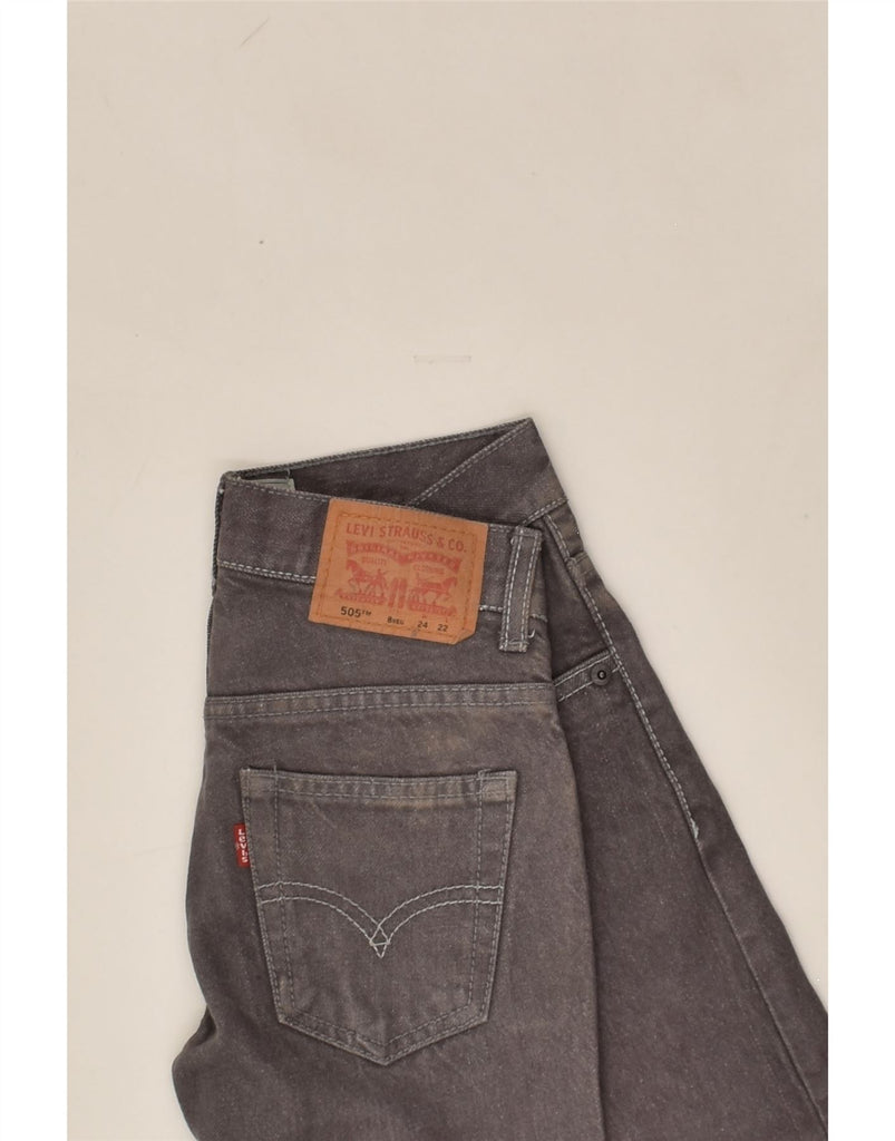 LEVI'S Boys 505 Straight Jeans 7-8 Years W24 L22  Grey Cotton | Vintage Levi's | Thrift | Second-Hand Levi's | Used Clothing | Messina Hembry 