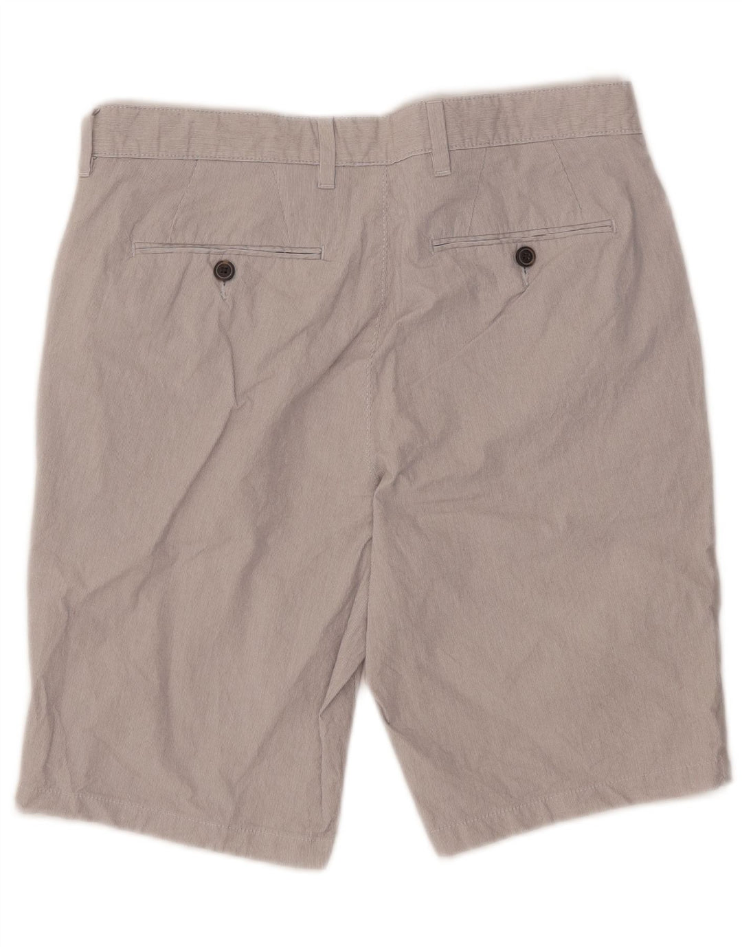 Marks & Spencer Mens Chino Shorts W32 Medium Grey Pinstripe Cotton