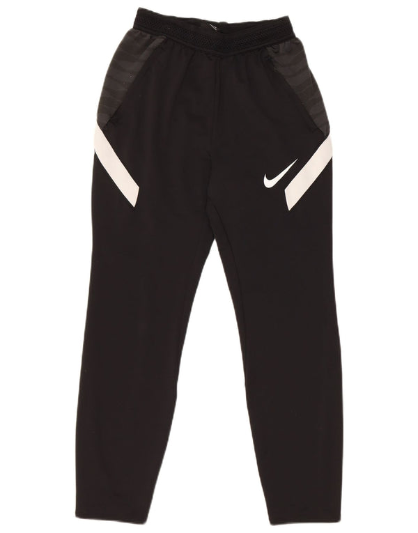 Nike Boys Dri Fit Tracksuit Trousers 12-13 Years Large Black Colourblock