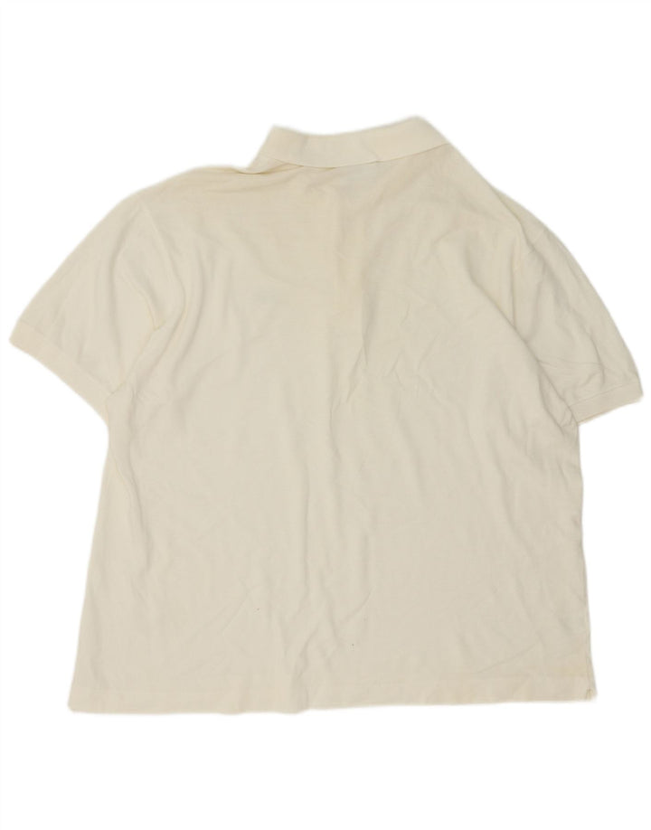 Lacoste Mens Polo Shirt Size 6 XL White Cotton