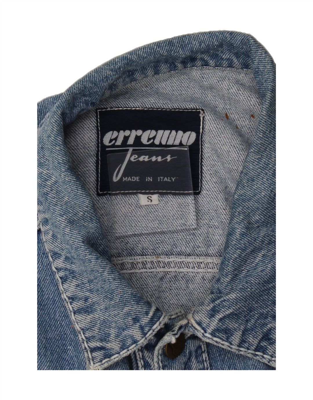 ERREUNO Womens Denim Jacket UK 10 Small Blue Cotton Vintage Erreuno and Second-Hand Erreuno from Messina Hembry 