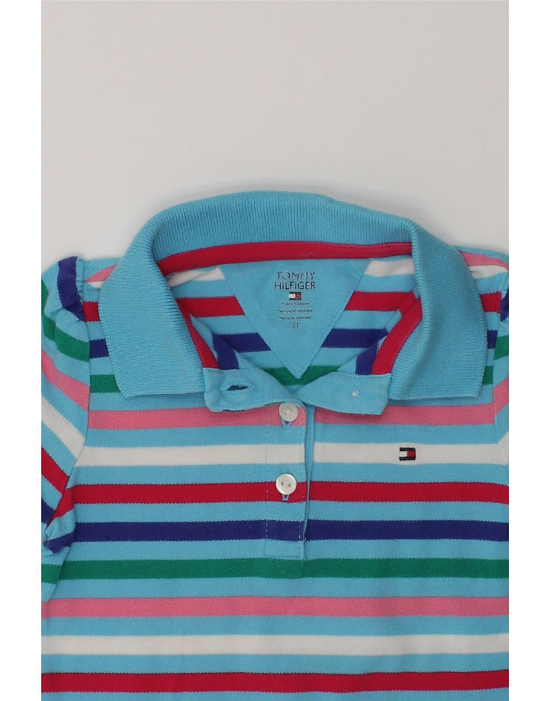 TOMMY HILFIGER Baby Girls Polo Shirt 18-24 Months Blue Striped | Vintage Tommy Hilfiger | Thrift | Second-Hand Tommy Hilfiger | Used Clothing | Messina Hembry 