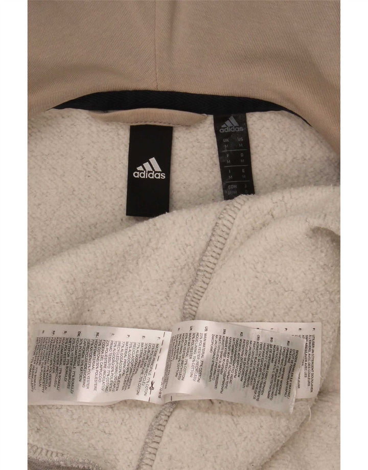 Adidas Mens 3D Arc Zip Hoodie Sweater Medium Grey Cotton