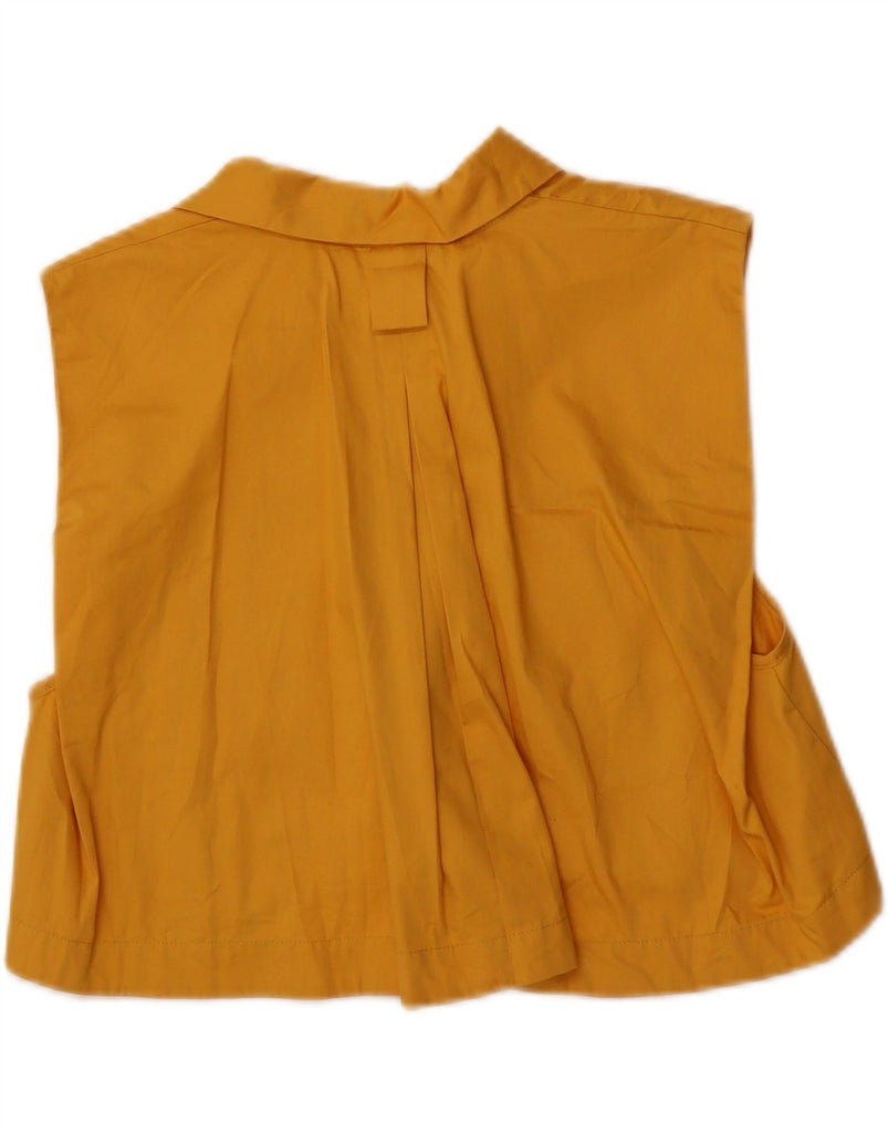 ZARA Womens Crop Sleeveless Cardigan Top UK 14 Medium Yellow Vintage Zara and Second-Hand Zara from Messina Hembry 