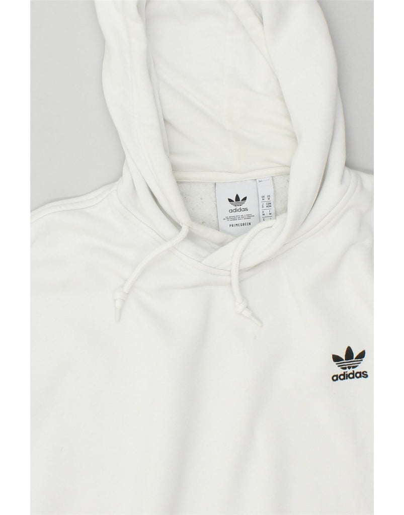 ADIDAS Mens Hoodie Jumper Medium White Cotton Vintage Adidas and Second-Hand Adidas from Messina Hembry 