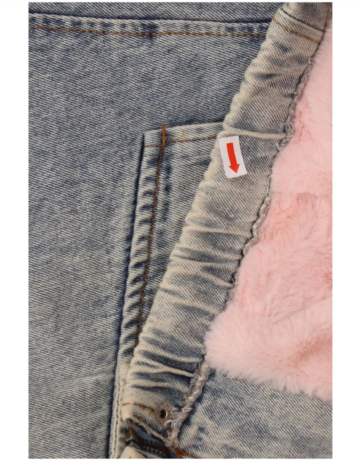 NEW COLLECTION Womens Oversized 3/4 Sleeve Denim Jacket UK 10 Small Blue