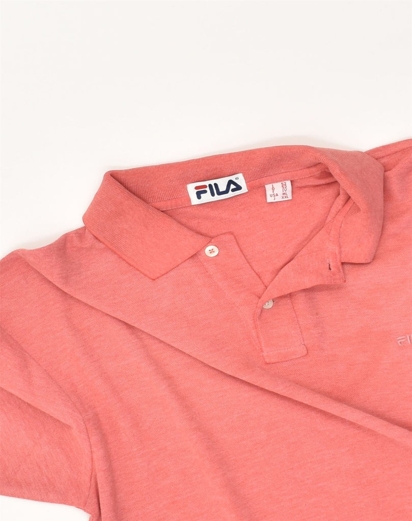 FILA Mens Polo Shirt IT 52 Large Pink Cotton | Vintage Fila | Thrift | Second-Hand Fila | Used Clothing | Messina Hembry 