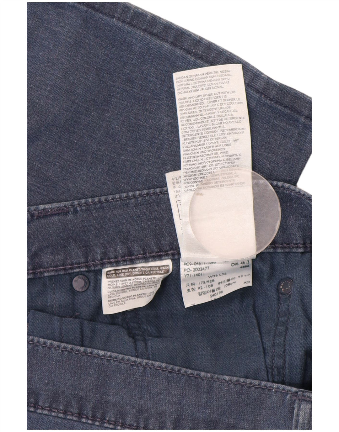 Levi's Mens Slim Jeans W36 L30 Blue Cotton