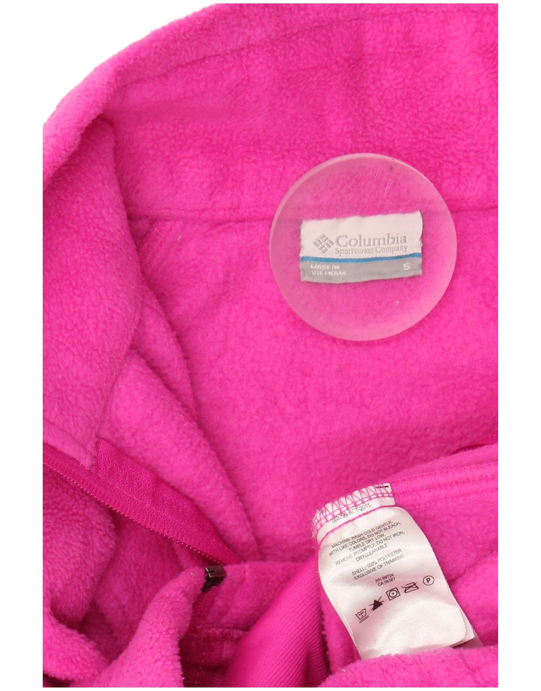 COLUMBIA Womens Fleece Jacket UK 10 Small Pink Polyester