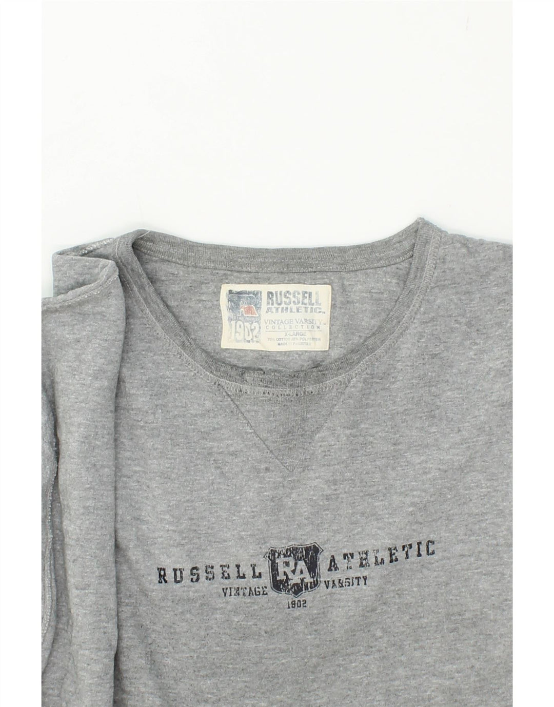RUSSELL ATHLETIC Mens Sweatshirt Jumper XL Grey Vintage Russell Athletic and Second-Hand Russell Athletic from Messina Hembry 
