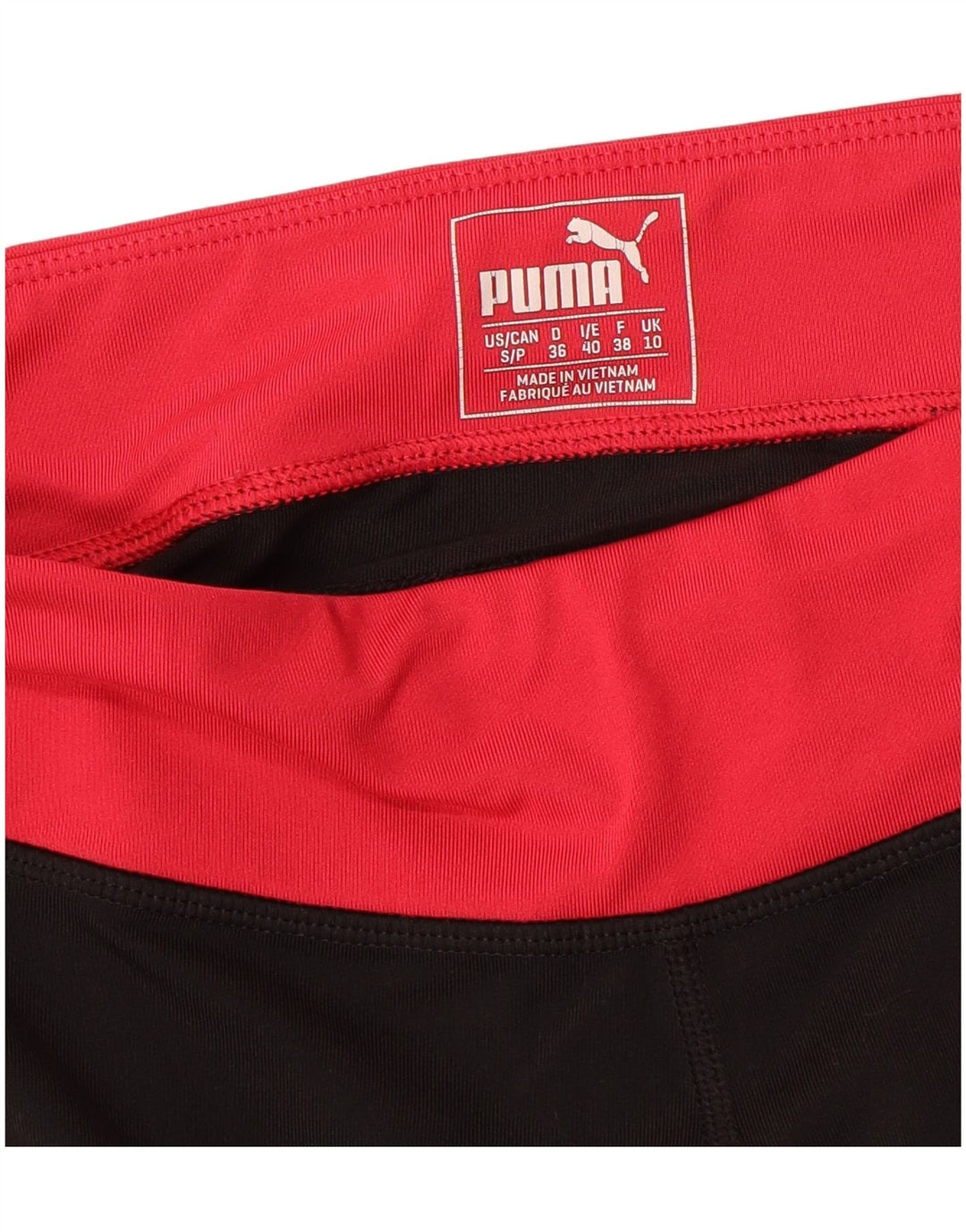 Puma Womens Leggings UK 10 Small Black Colourblock