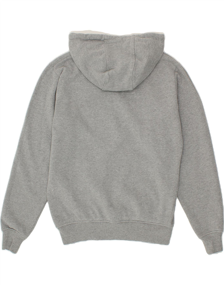 ELLESSE Womens Graphic Hoodie Jumper UK 12 Medium Grey Cotton Vintage Ellesse and Second-Hand Ellesse from Messina Hembry 