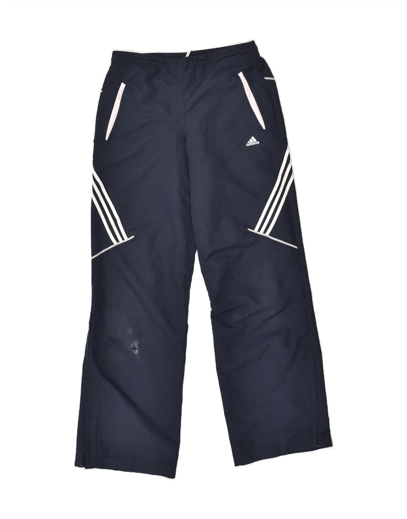 ADIDAS Boys Tracksuit Trousers 11-12 Years Navy Blue Polyester | Vintage Adidas | Thrift | Second-Hand Adidas | Used Clothing | Messina Hembry 