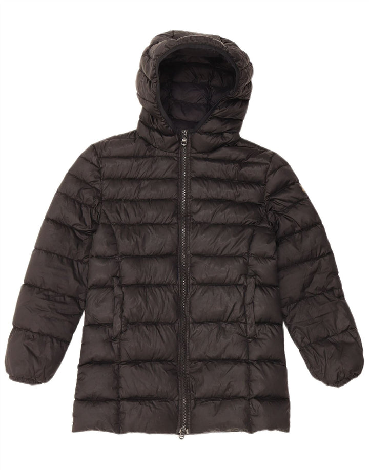 REFRIGIWEAR Boys Hooded Padded Jacket 11-12 Years XL Black Polyester