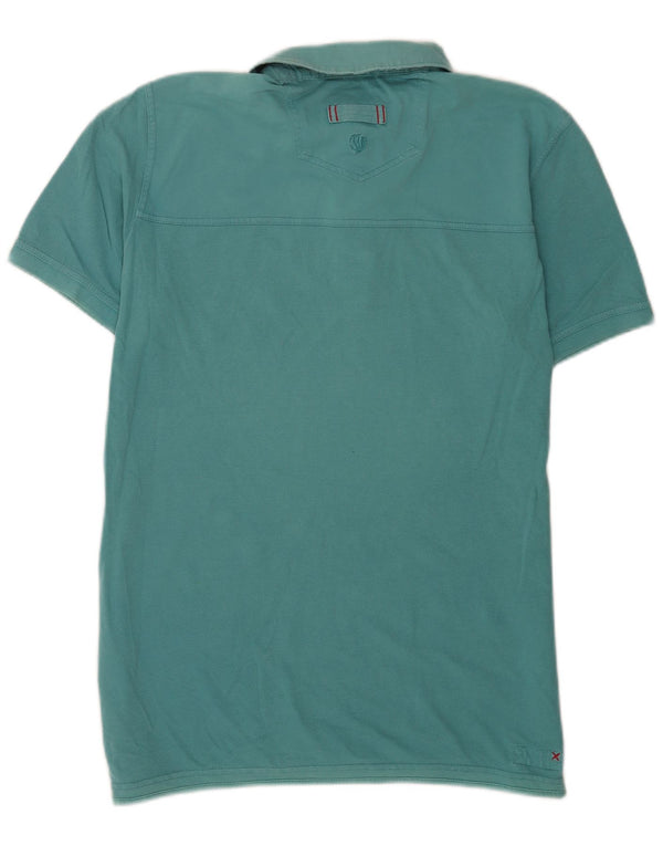 Fat Face Mens Short Sleeve Regular Fit Polo Shirt Large Green Floral Cotton
