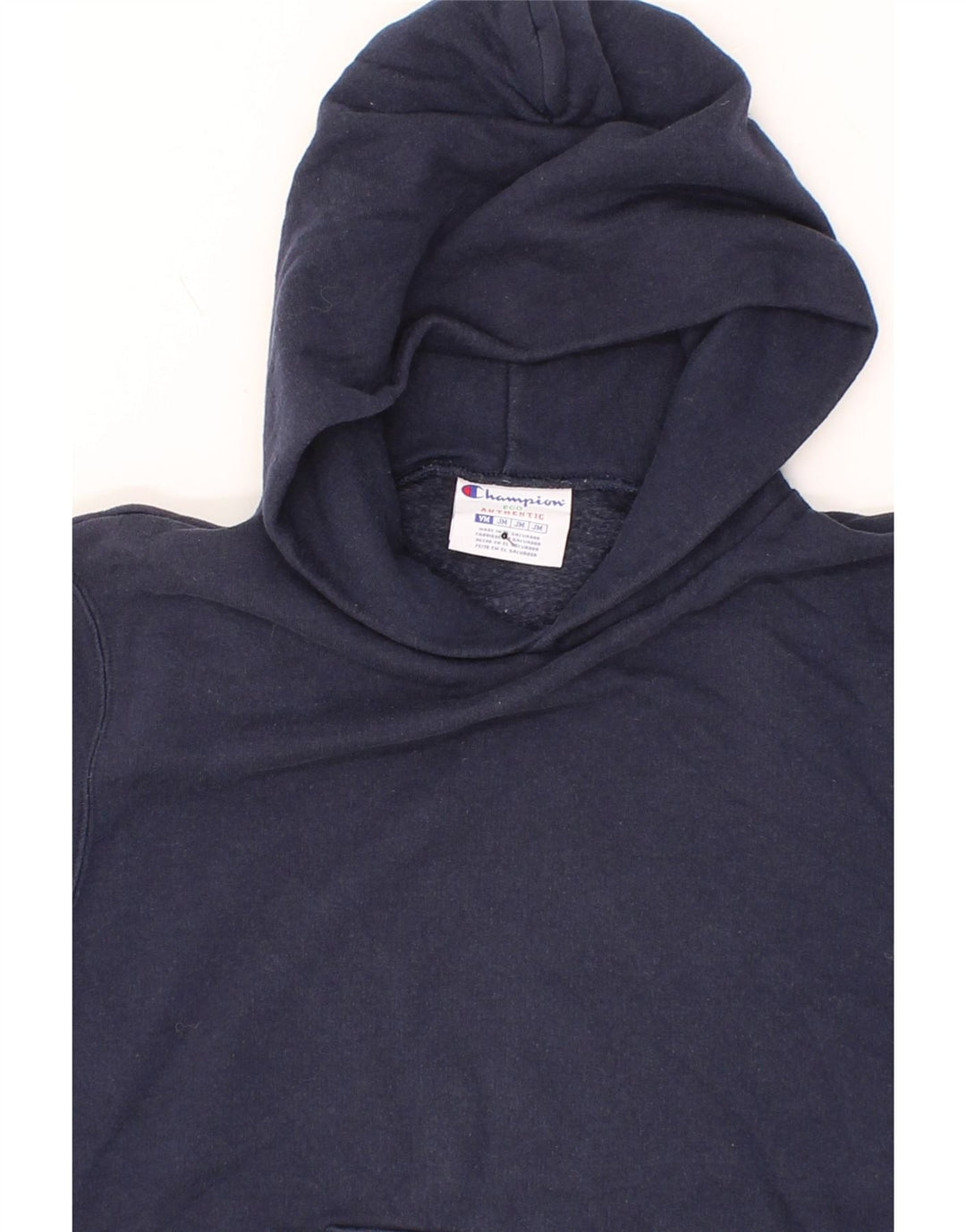 CHAMPION Boys Hoodie Jumper 9-10 Years Medium Navy Blue Cotton Vintage Champion and Second-Hand Champion from Messina Hembry 