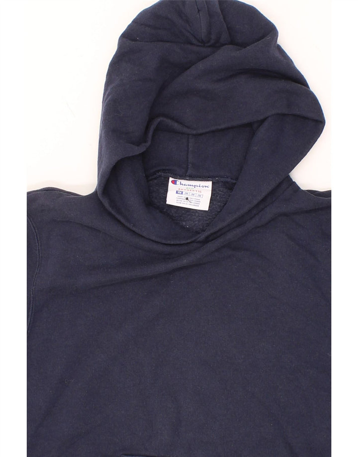 CHAMPION Boys Hoodie Jumper 9-10 Years Medium Navy Blue Cotton Vintage Champion and Second-Hand Champion from Messina Hembry 