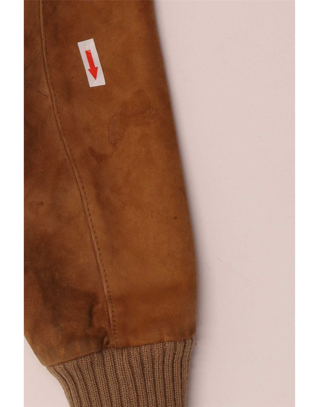 Vintage Mens Bomber Suede Jacket IT 48 Medium Beige
