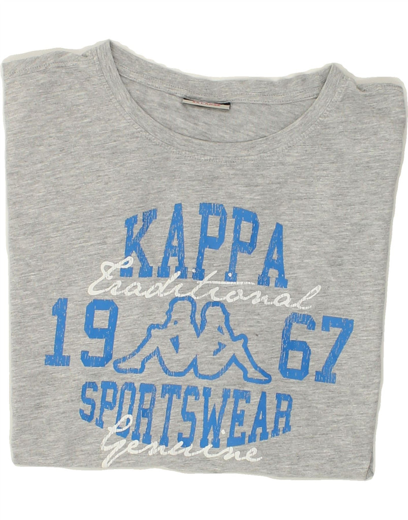 KAPPA Mens Graphic T-Shirt Top 2XL Grey Cotton | Vintage Kappa | Thrift | Second-Hand Kappa | Used Clothing | Messina Hembry 