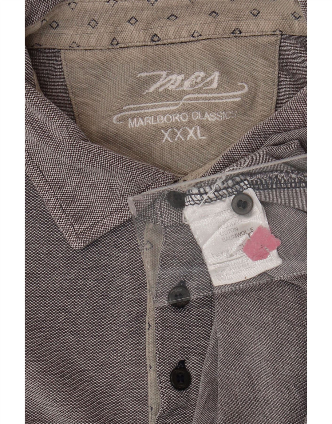 MARLBORO CLASSICS Mens Polo Shirt 3XL Grey Cotton