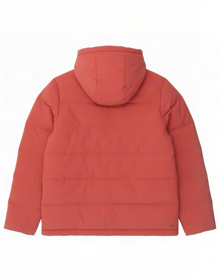 Adidas Womens Hooded Padded Jacket UK 12/14 Medium Pink Polyester
