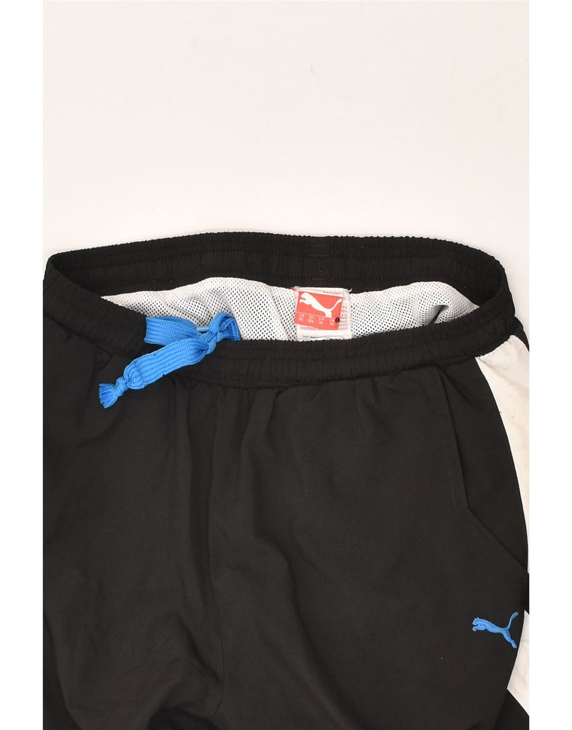 PUMA Boys Bermuda Sport Shorts 13-14 Years XL Black Colourblock Polyester | Vintage Puma | Thrift | Second-Hand Puma | Used Clothing | Messina Hembry 