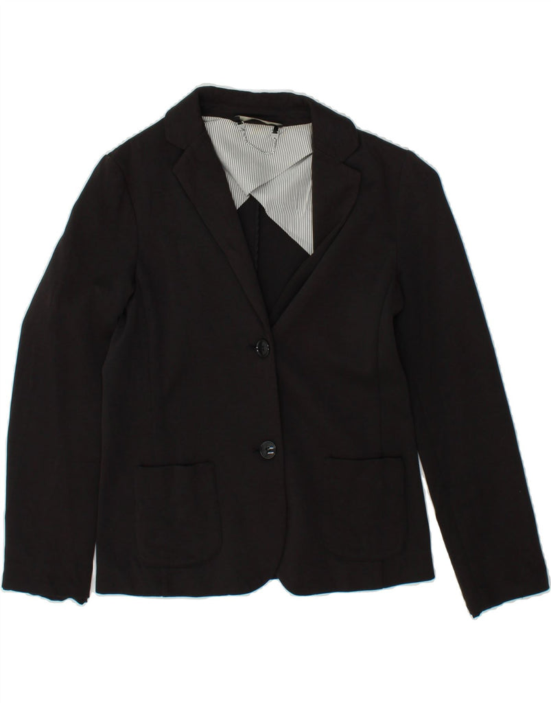 MAX MARA Womens Weekend 2 Button Blazer Jacket UK 12 Medium Black | Vintage Max Mara | Thrift | Second-Hand Max Mara | Used Clothing | Messina Hembry 
