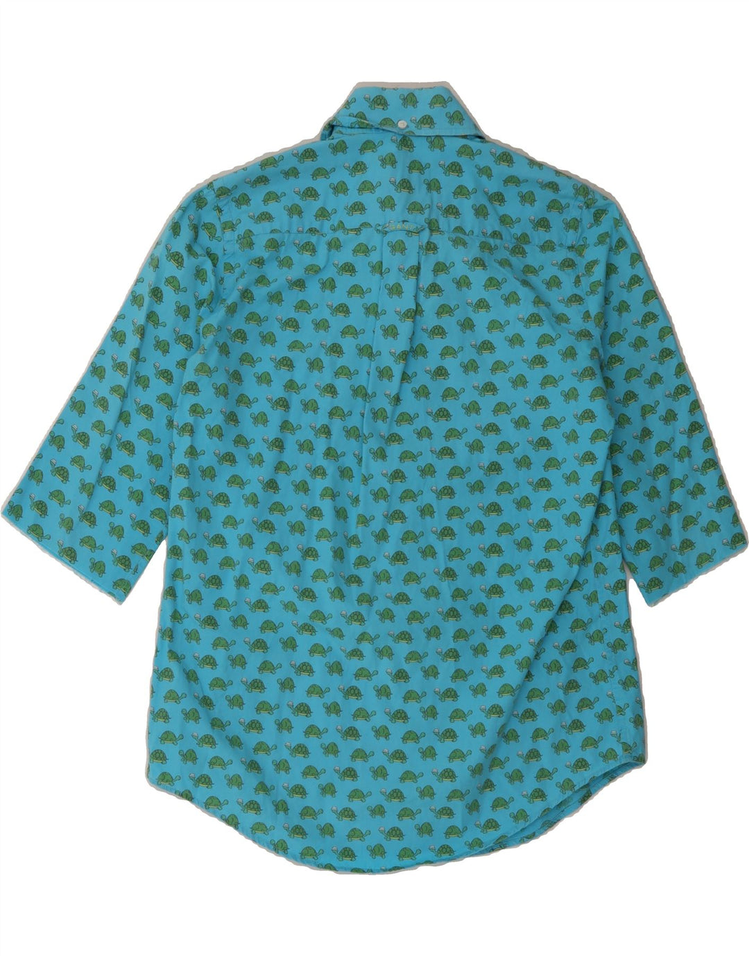 GANT Womens Graphic 3/4 Sleeve Shirt UK 14 Medium Blue Vintage Gant and Second-Hand Gant from Messina Hembry 