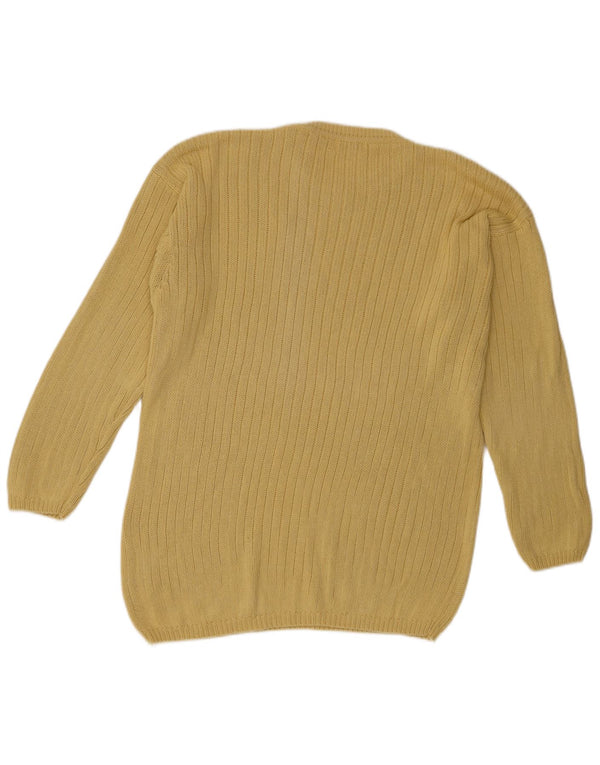 Vintage Womens Crew Neck Jumper Sweater Medium Yellow