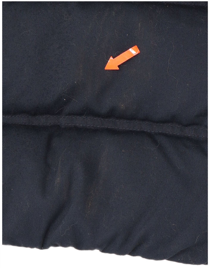 JACK WILLS Womens Hooded Padded Gilet UK 8 Small Navy Blue Polyester