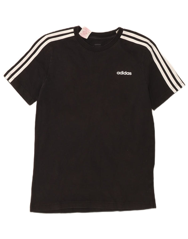 Adidas Boys T-Shirt Top 13-14 Years Large Black Cotton