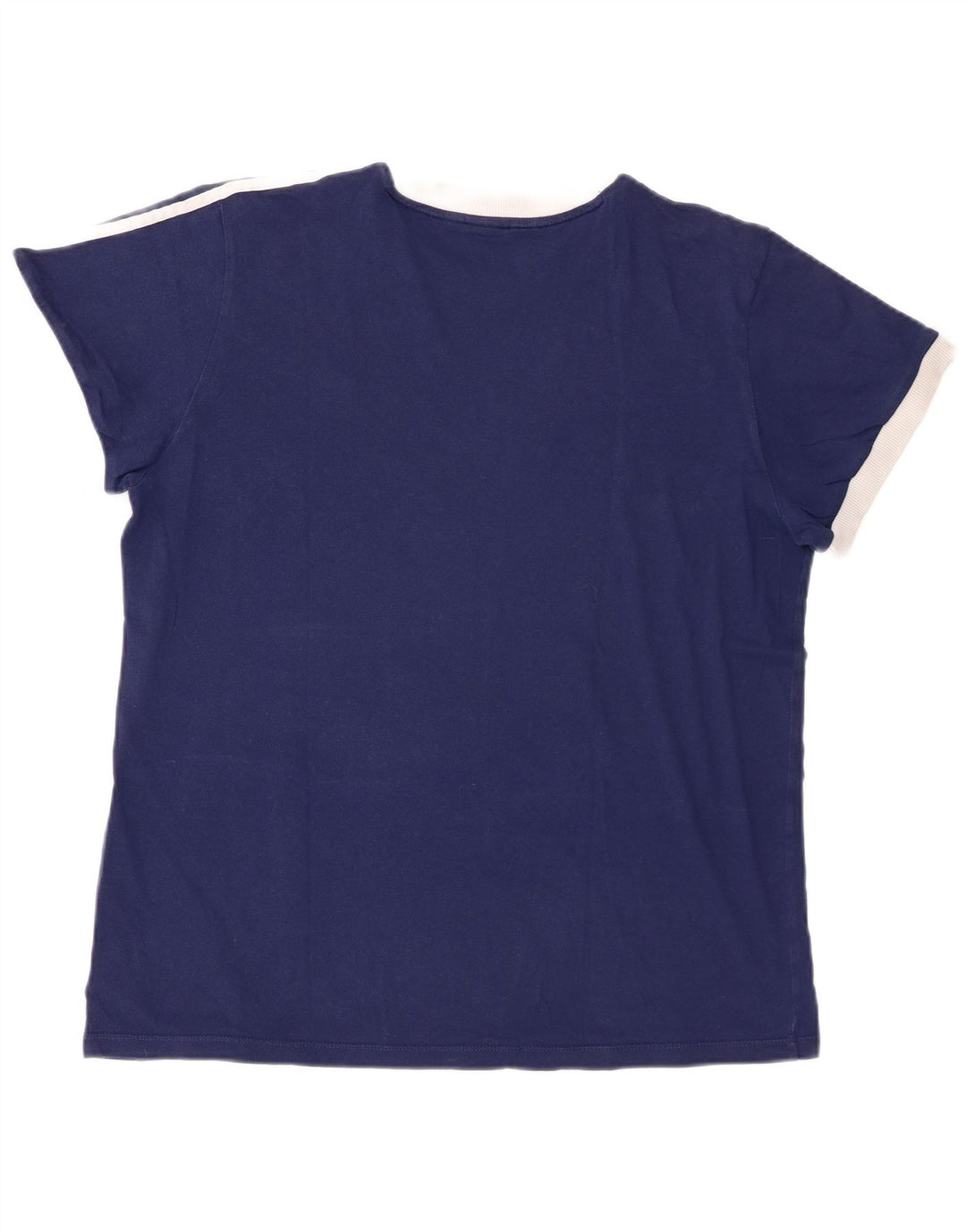 Adidas Womens T-Shirt Top UK 18 XL Blue Cotton