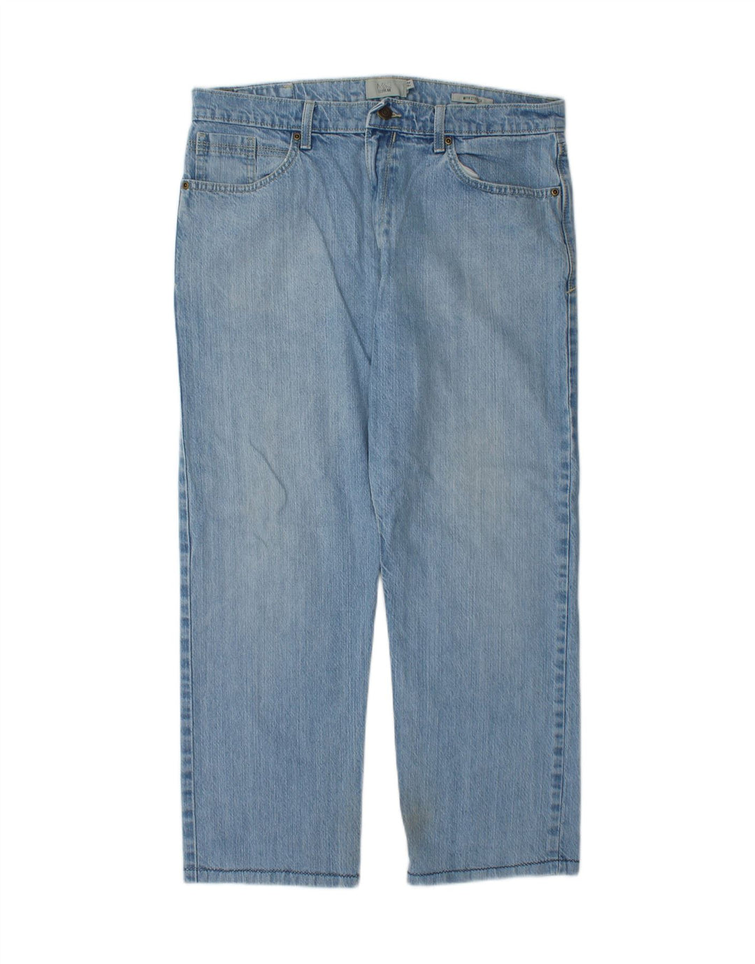 MARKS & SPENCER Mens Regular Fit Straight Jeans W36 L26 Blue Cotton Vintage Marks & Spencer and Second-Hand Marks & Spencer from Messina Hembry 
