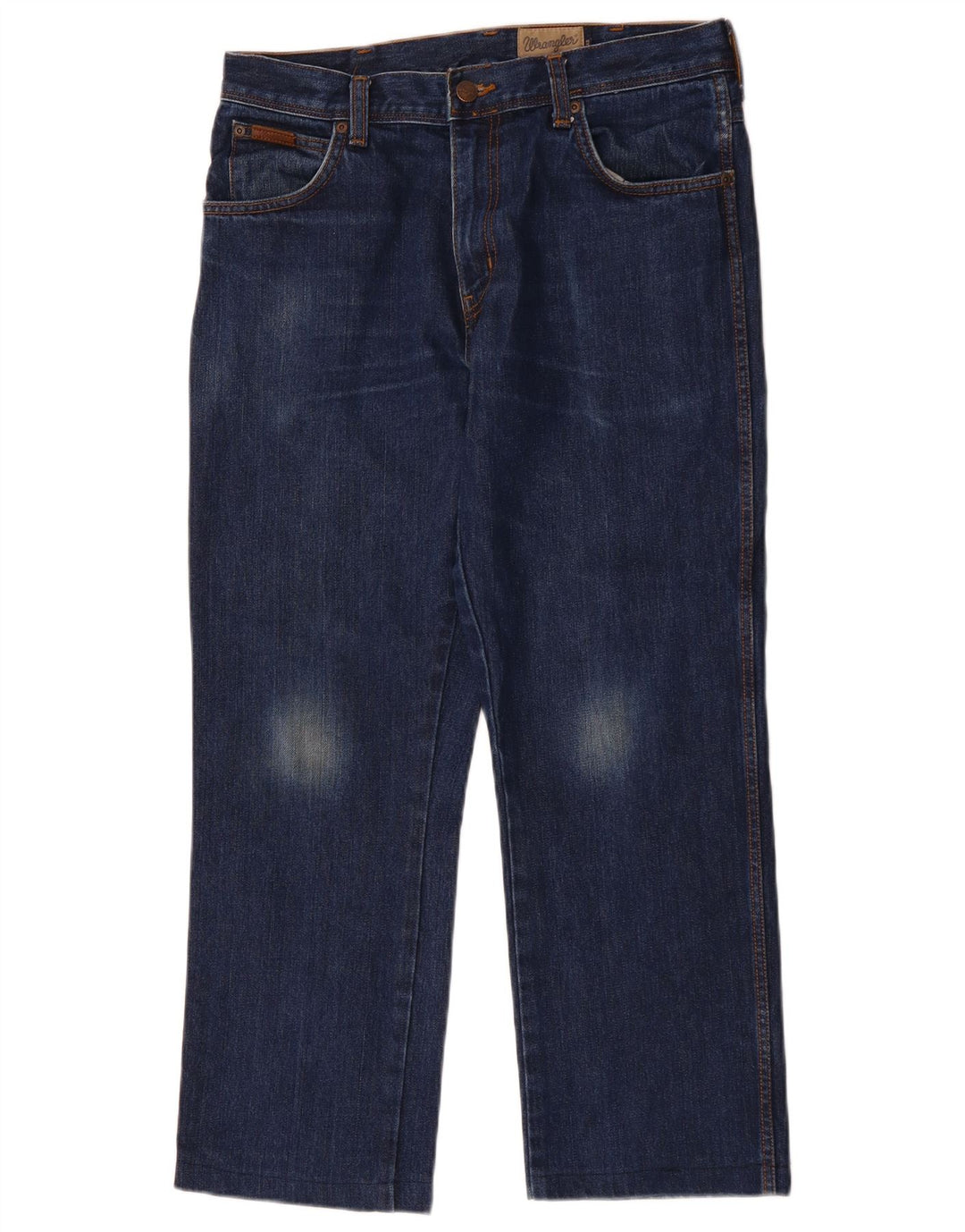 Wrangler Mens Texas Straight Jeans W32 L27 Blue Cotton