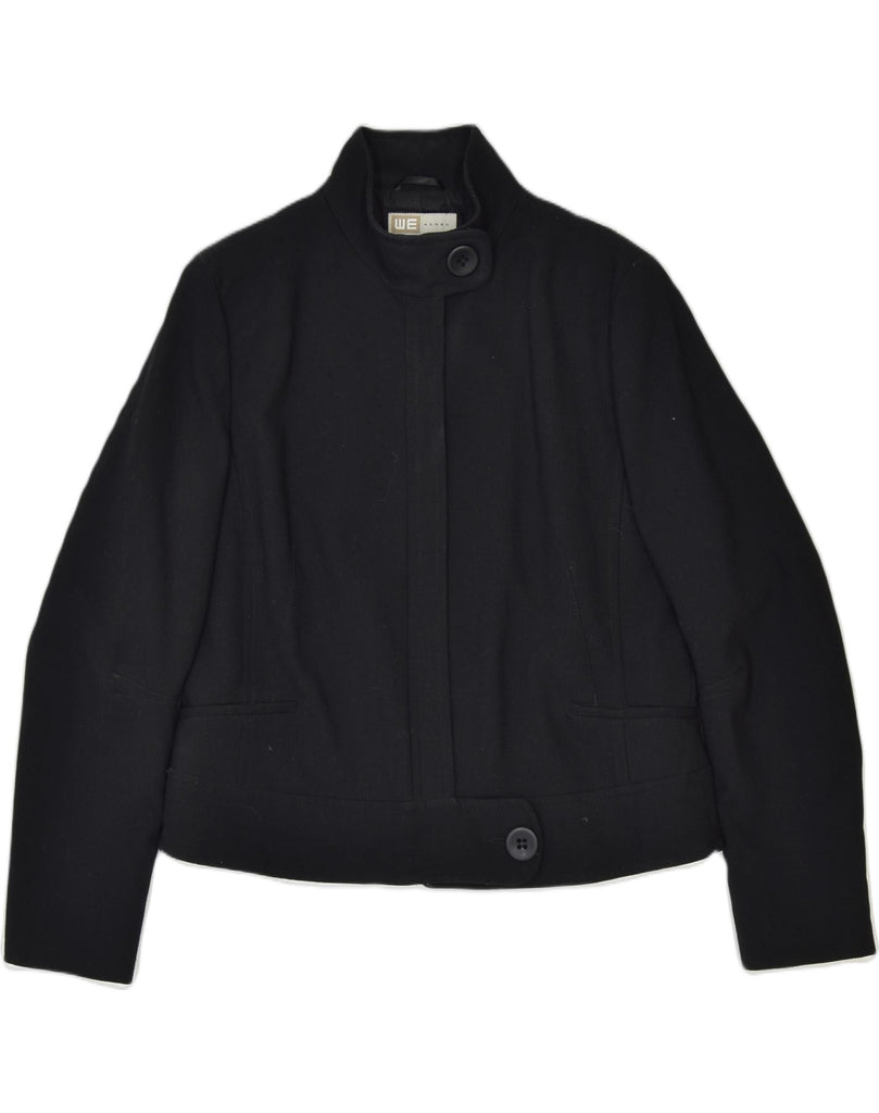 VINTAGE Womens Jacket EU 46 Large Black Polyester | Vintage | Thrift | Second-Hand | Used Clothing | Messina Hembry 